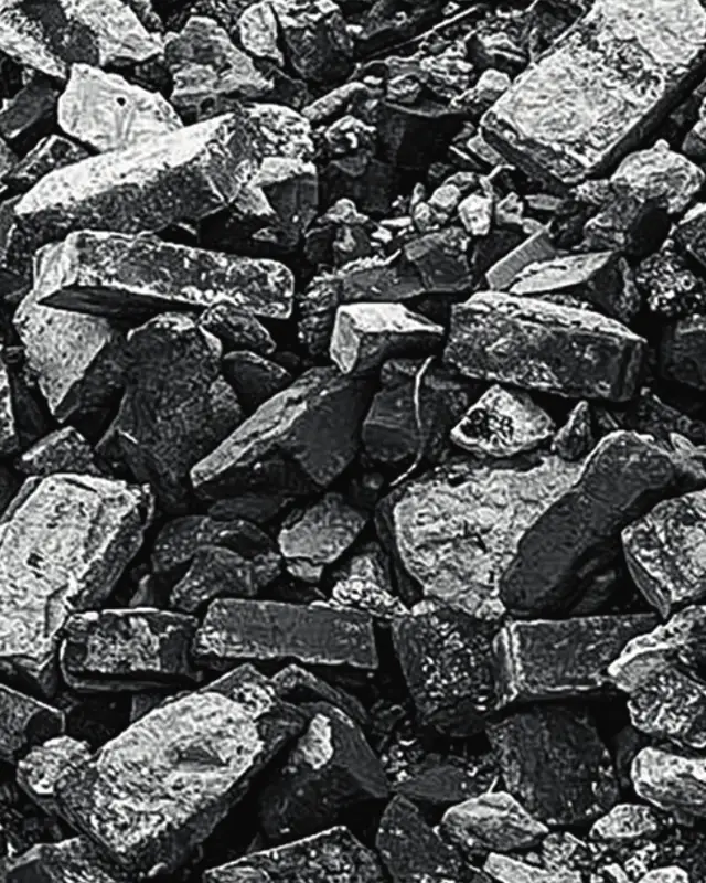 Zerkleinerte Abbruchziegel als Recyclingrohstoff für BrandZwei Klinker